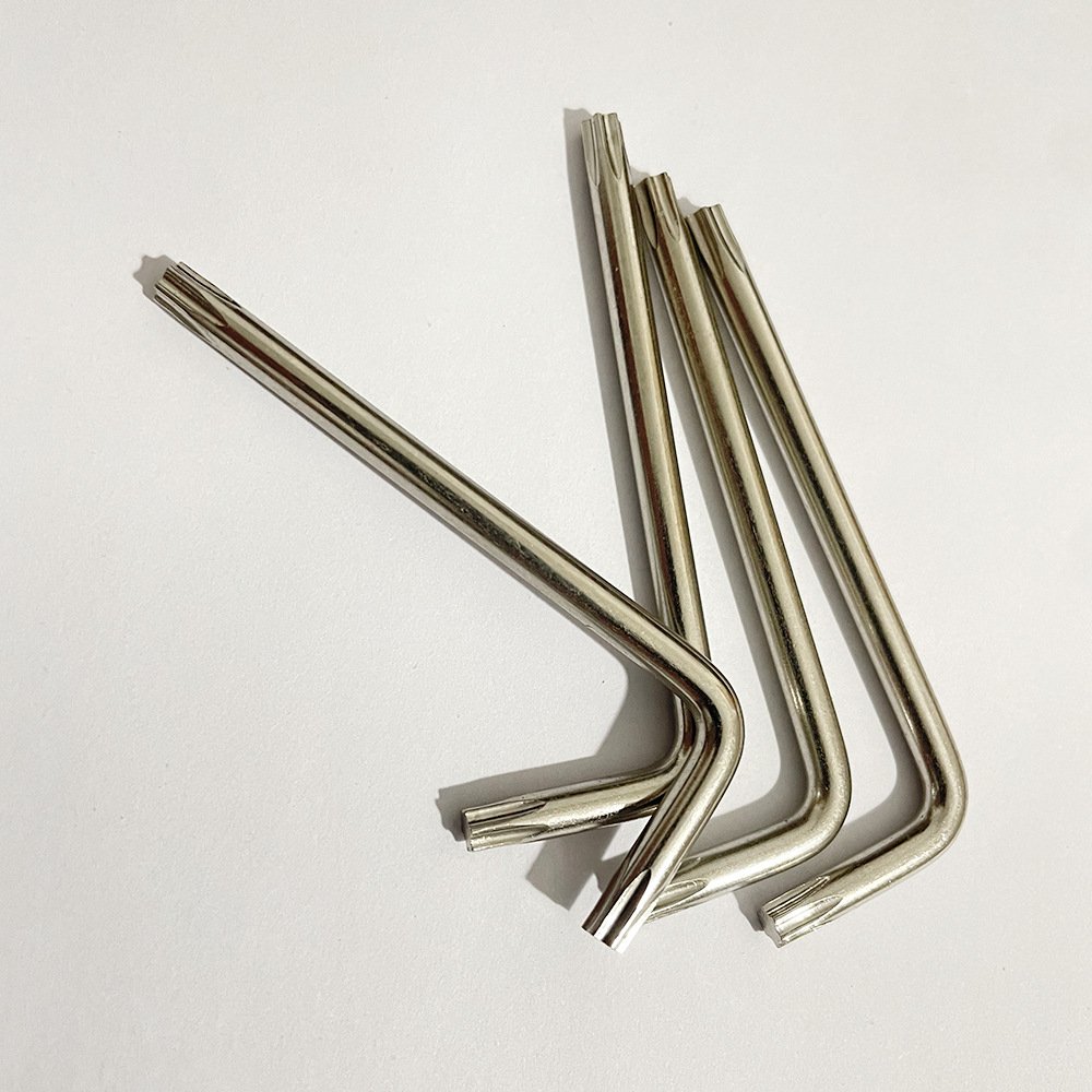 High Quality Allen Steel Custom Long T10 T15 T20 Torx L Type Screwdriver Wrench Torx Security Keys Without Hole For Furniture