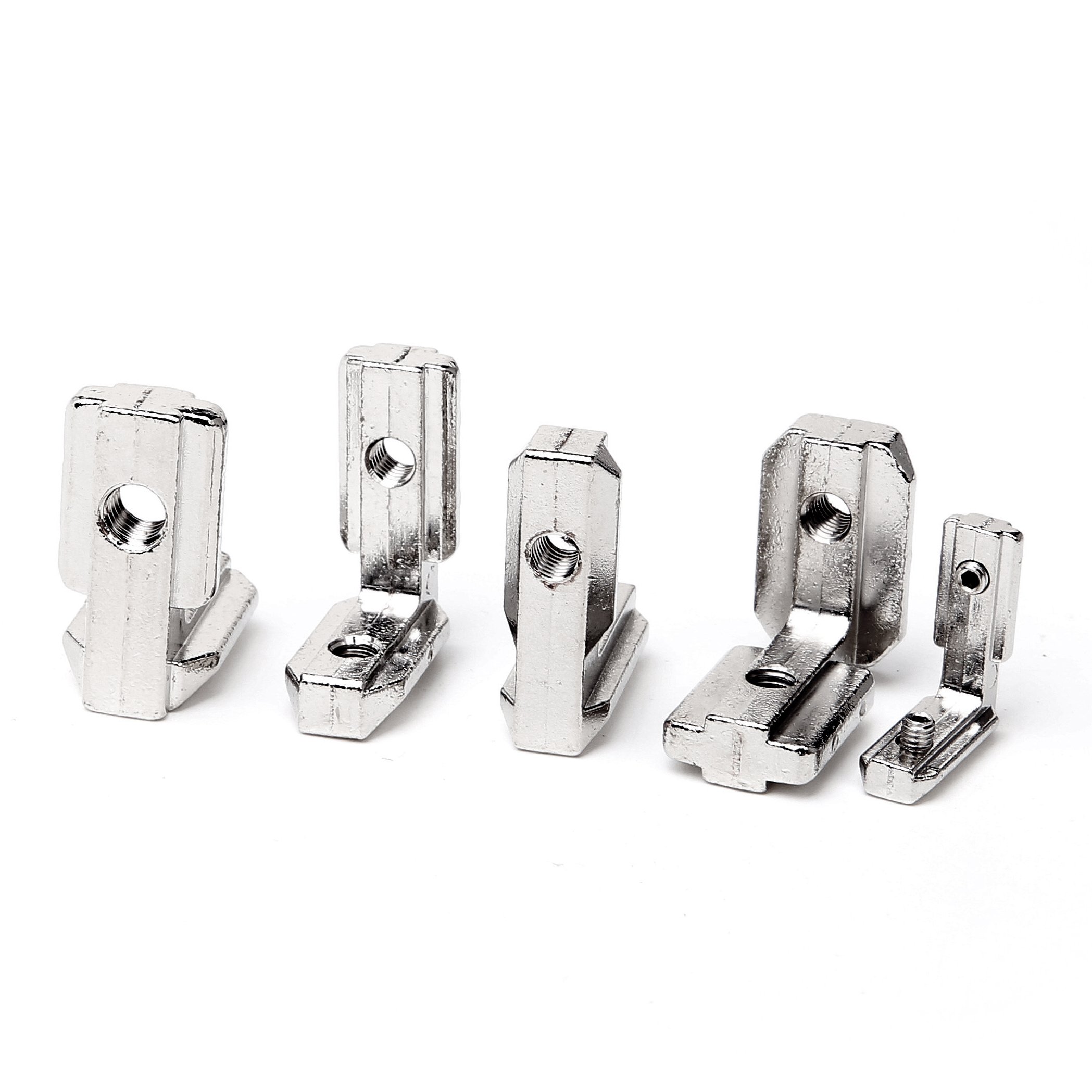 Zinc Alloy DIN GB Angle Groove Connector 20/30/40/45 Embedded Angle Groove Fitting L Shape Connector Fastener Hardware