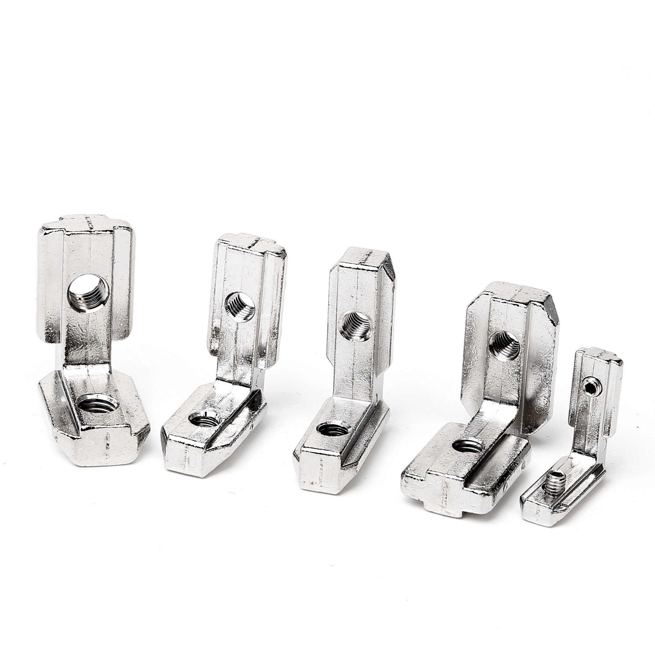 Zinc Alloy DIN GB Angle Groove Connector 20/30/40/45 Embedded Angle Groove Fitting L Shape Connector Fastener Hardware