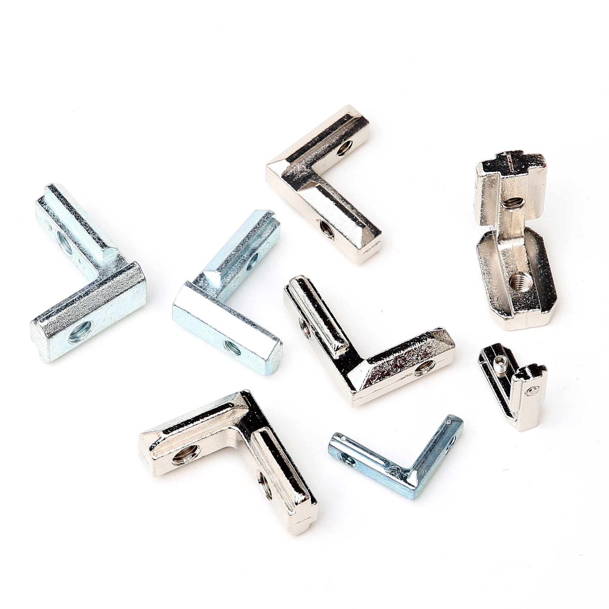 Zinc Alloy DIN GB Angle Groove Connector 20/30/40/45 Embedded Angle Groove Fitting L Shape Connector Fastener Hardware