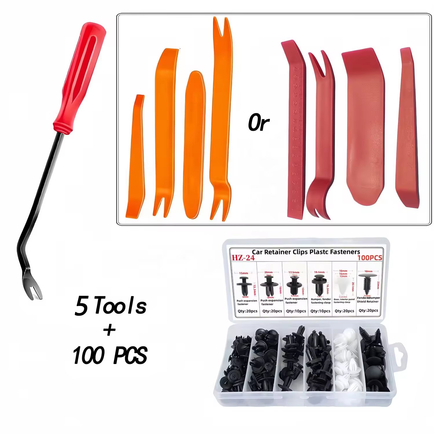 Mixed Auto Fastener Clip Car Body Push Retainer Pin Rivet Bumper Door Trim Panel Retainer Fastener Kit Car Accessories