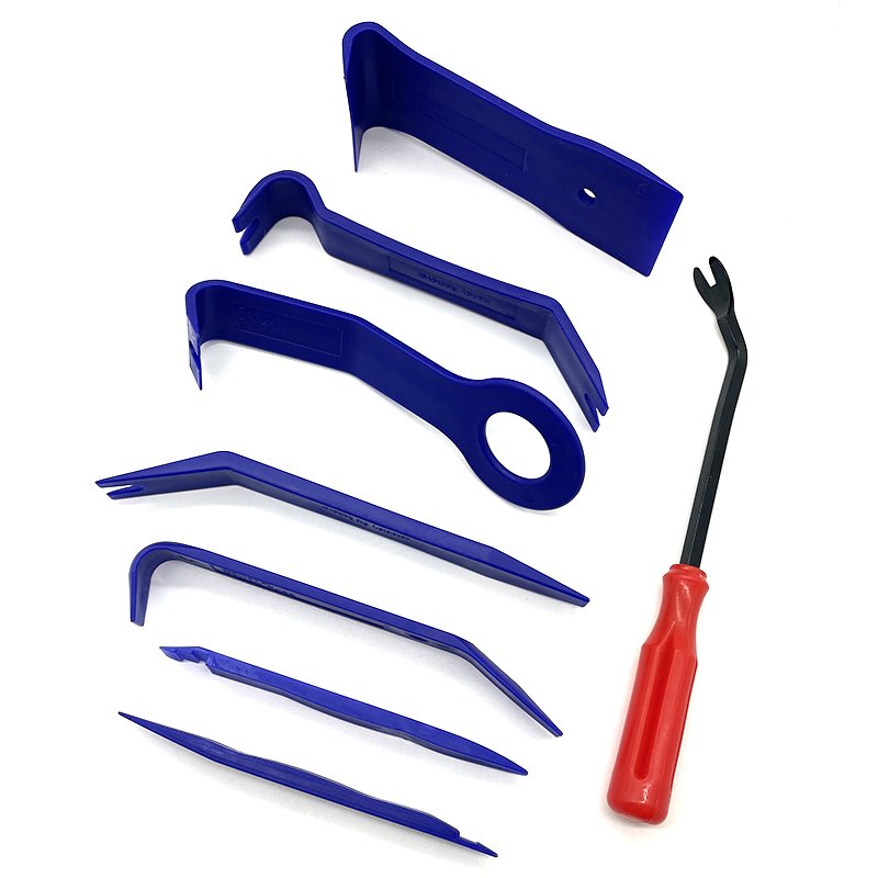 8pcs/Set Car Removal Tools Automobile Nail Puller Radio Audio Panel Door Repairing Clip Trim Removal Pry Repair Plastic Tool