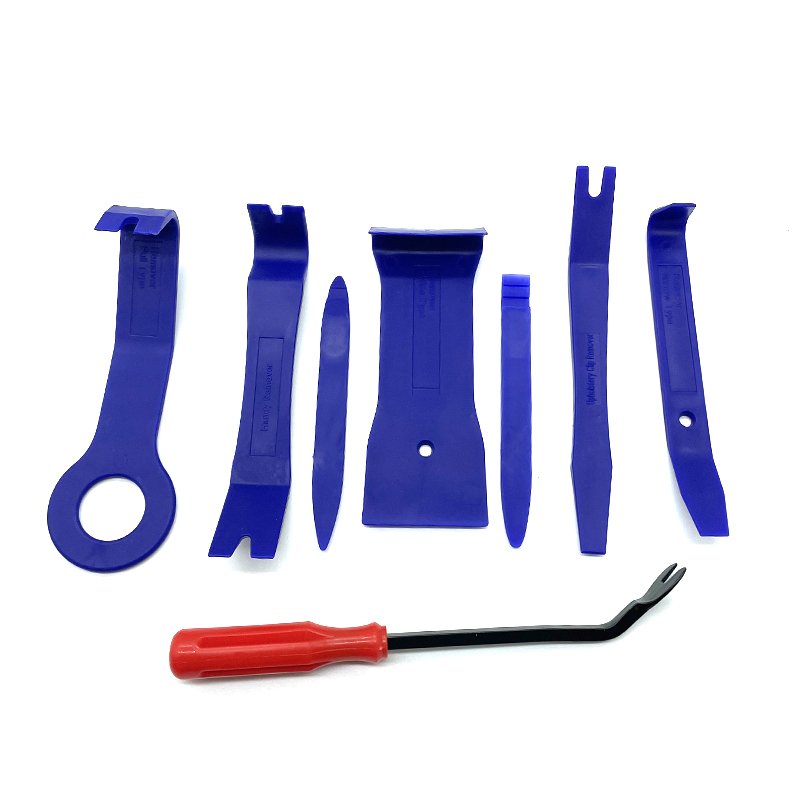 8pcs/Set Car Removal Tools Automobile Nail Puller Radio Audio Panel Door Repairing Clip Trim Removal Pry Repair Plastic Tool