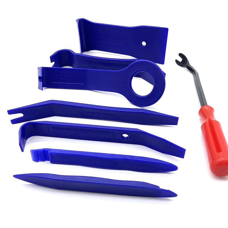 8pcs/Set Car Removal Tools Automobile Nail Puller Radio Audio Panel Door Repairing Clip Trim Removal Pry Repair Plastic Tool
