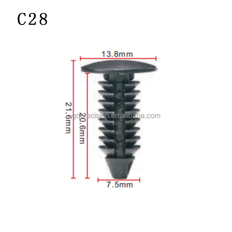 C28 Automobile Fastener Pin Tree Rivet Plastic Nylon Auto Rivet