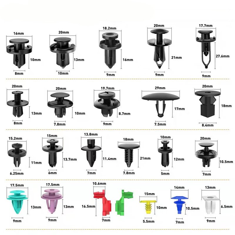 725pcs Car Buckle Car Repair Kit Push Type Expansion Clip Retainer Clips with Fastener Remover Kit