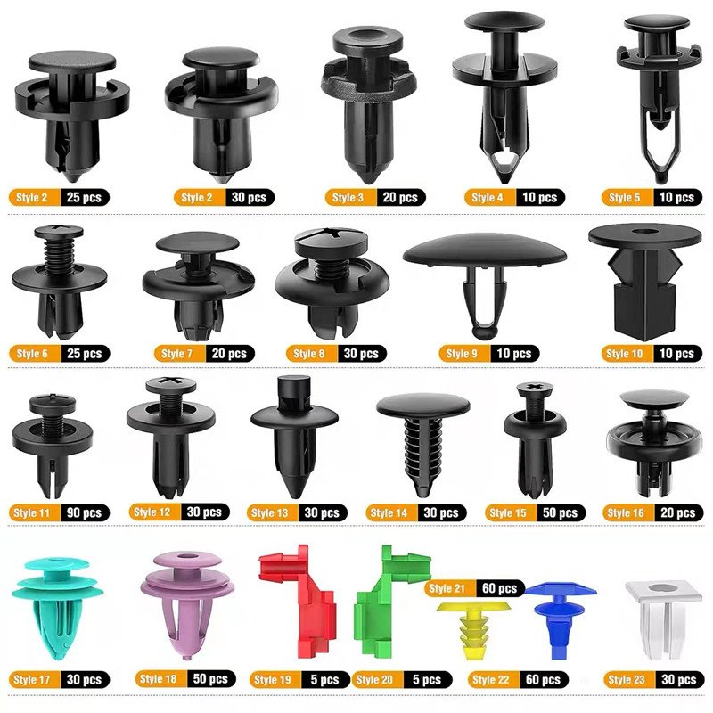 725pcs Car Buckle Car Repair Kit Push Type Expansion Clip Retainer Clips with Fastener Remover Kit