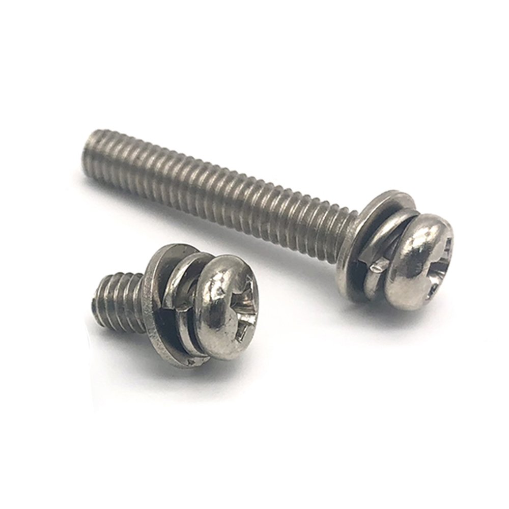 Fastener Wholesale Supplier M3 M4 M6 M8 Zinc Cross Head Flat Washer Counter Sink Torx Head Hex Socket Combination Bolt Screws