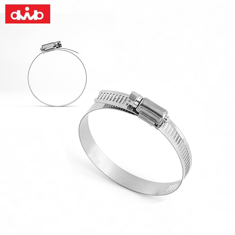 Auto Soft clamps Worm Gear Hose Clamp Adjustable Custom Car 304 stainless Steel Hose clamp Stamping Spare Parts