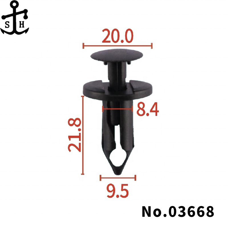 Factory Supply PA66 Automotive Buckle Nylon Plastic Car Auto Replacement Plastic Fender Bumper Rivets Clips and Fasteners