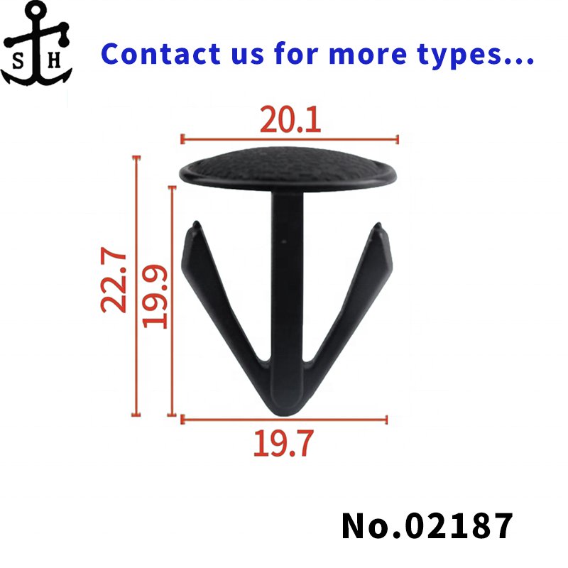 Factory Supply PA66 Automotive Buckle Nylon Plastic Car Auto Replacement Plastic Fender Bumper Rivets Clips and Fasteners