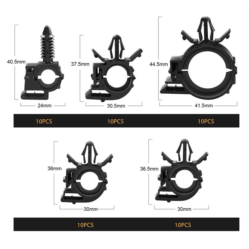 Wholesale 6 Different Sizes Universal Car Wire Loom Routing Clips Assortment Wiring Harness Routing Replacement Parts