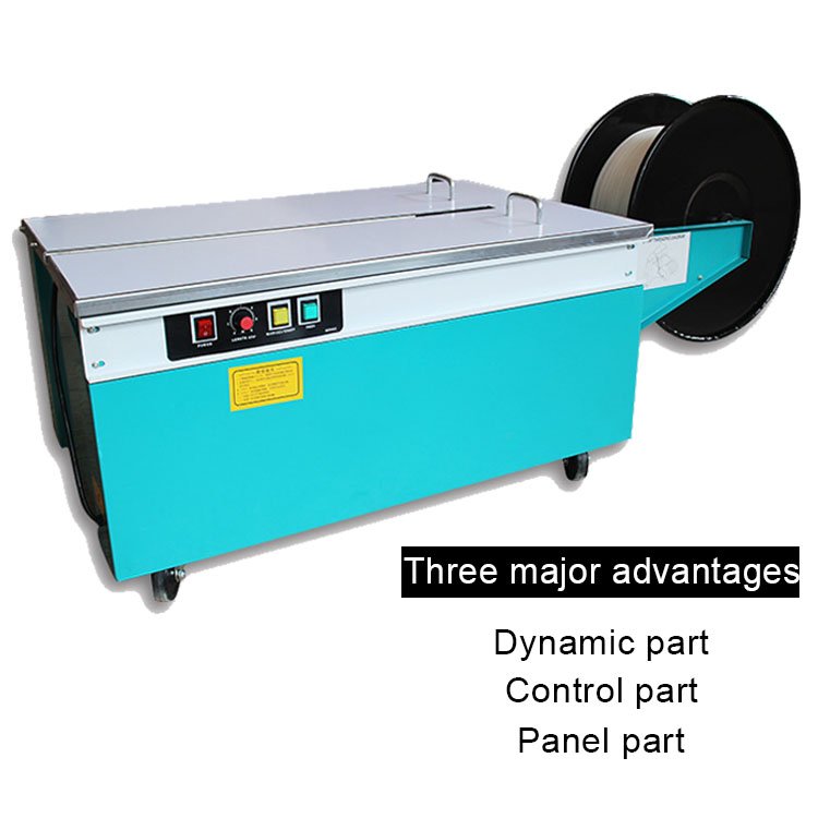 High Speed KZ-900 Semi Automatic Low Table Carton Box Case Plastic Strapping Packaging Machines Strap Wrapping Banding Machinery