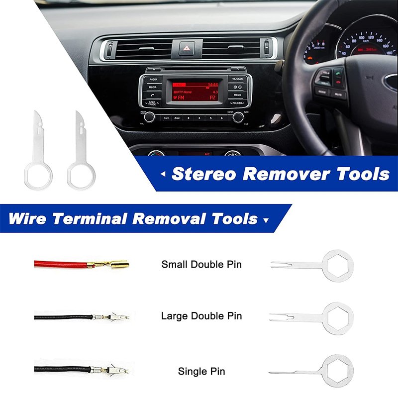 19-Pieces Upholstery Removal Tool Car Panel Door Audio Dashboard Trim Removal Tool Kit with Storage Bag