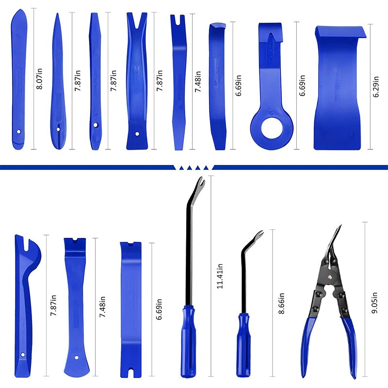 19-Pieces Upholstery Removal Tool Car Panel Door Audio Dashboard Trim Removal Tool Kit with Storage Bag