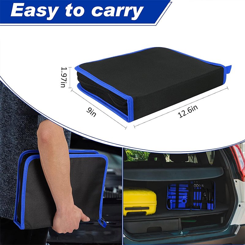 19-Pieces Upholstery Removal Tool Car Panel Door Audio Dashboard Trim Removal Tool Kit with Storage Bag