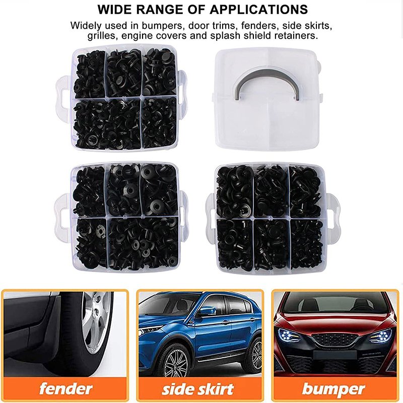 OEM C0182 630Pcs Car Retainer Clips Auto Fasteners Push Trim Clips Pin Rivet Bumper Kit