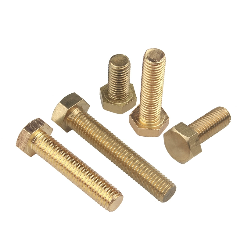 Customized Factory Direct Sale Good Quality Durable Tools Hardware Fasteners Brass Hex Bolt And Nut With Washer Manufacturer