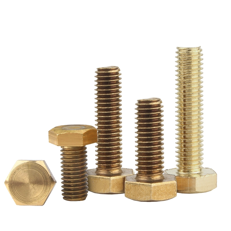 Customized Factory Direct Sale Good Quality Durable Tools Hardware Fasteners Brass Hex Bolt And Nut With Washer Manufacturer