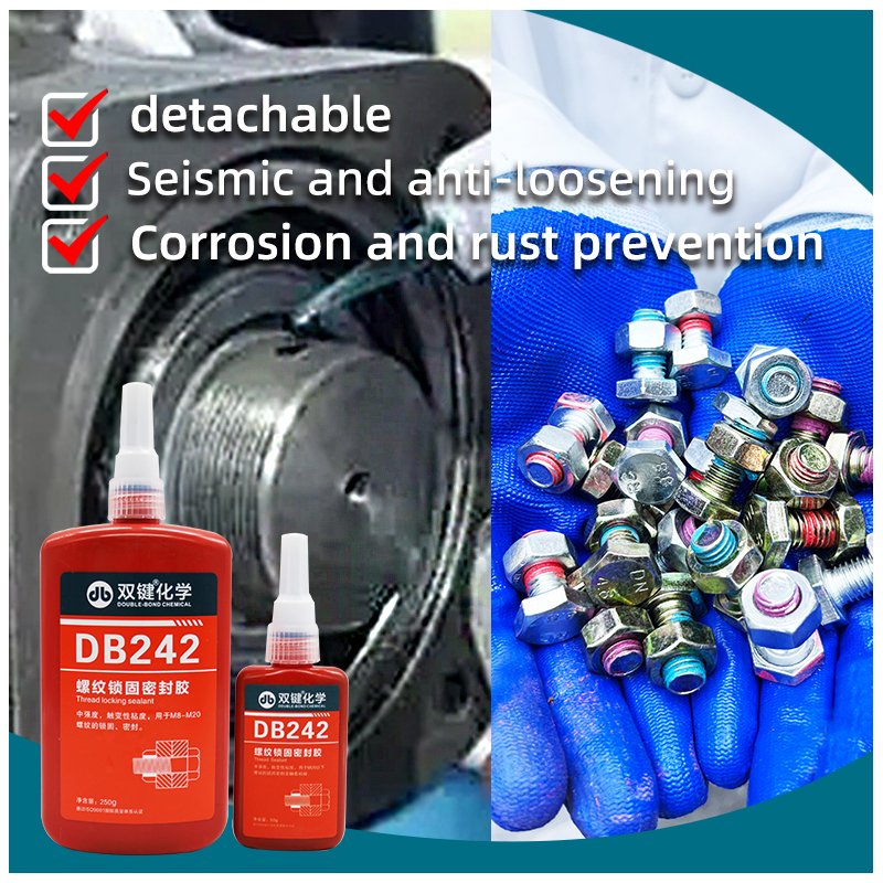 manufacturer 242 Quick Drying Anaerobic Adhesive Medium Strength Thread Locking Agent Anti-looseness Fastening Anaerobic Glue