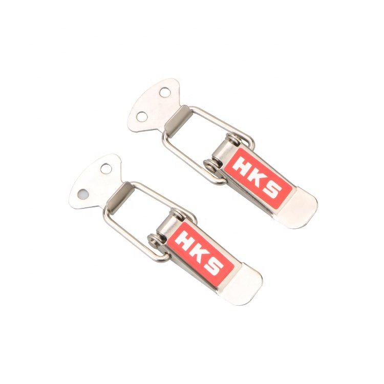 2 Pcs Car Hood Clip Hasp Car Bumper Security Hook Quick Release Fasteners Lock Clip Kit for Racing Auto Decoration