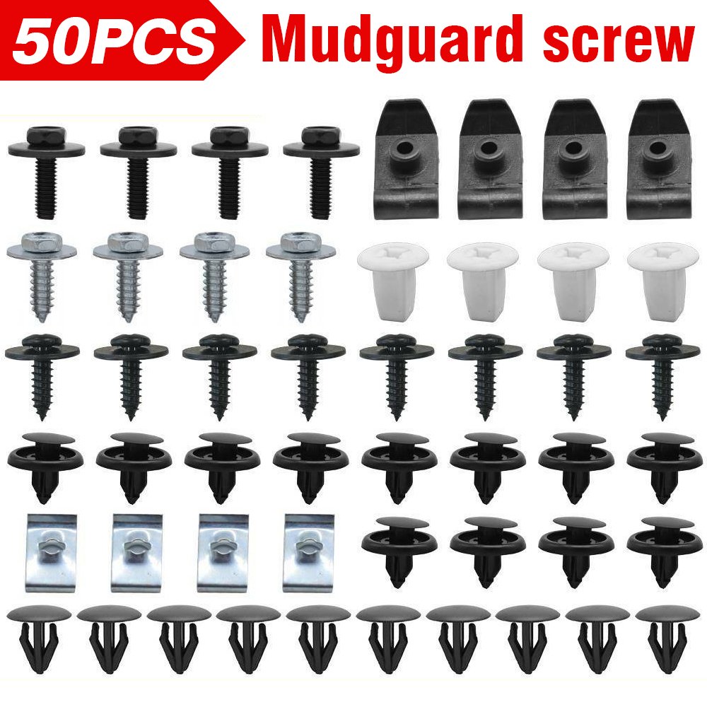C0008 50Pcs For Toyota Lexus Under Engine Cover Clips Underbody Mudguard Shield Screws auto clip auto fastener & clip