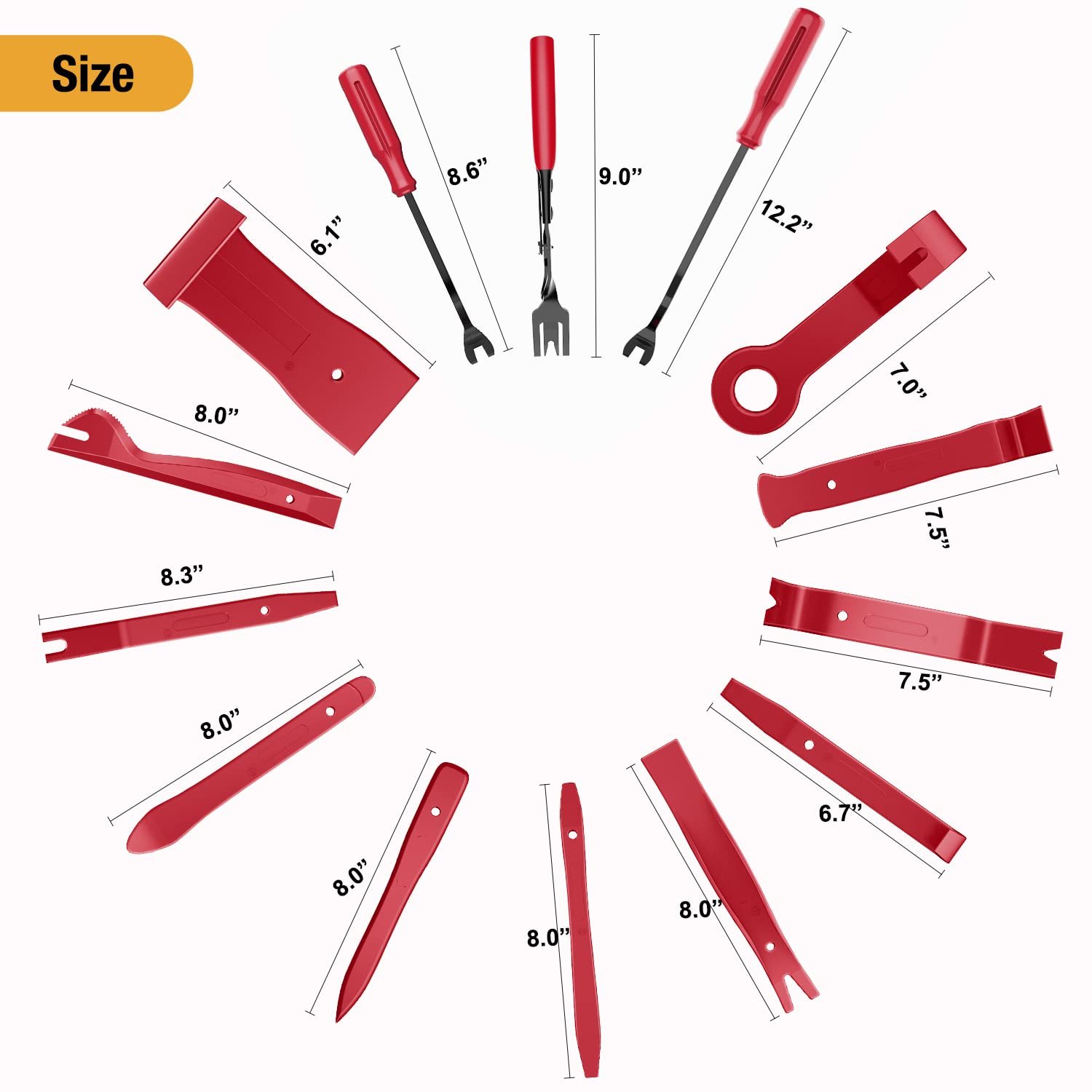 C1056 238Pcs Trim Removal Tool Auto Push Pin Bumper Retainer Clip Set Fastener Terminal Remover Tool Clips Pry Kit