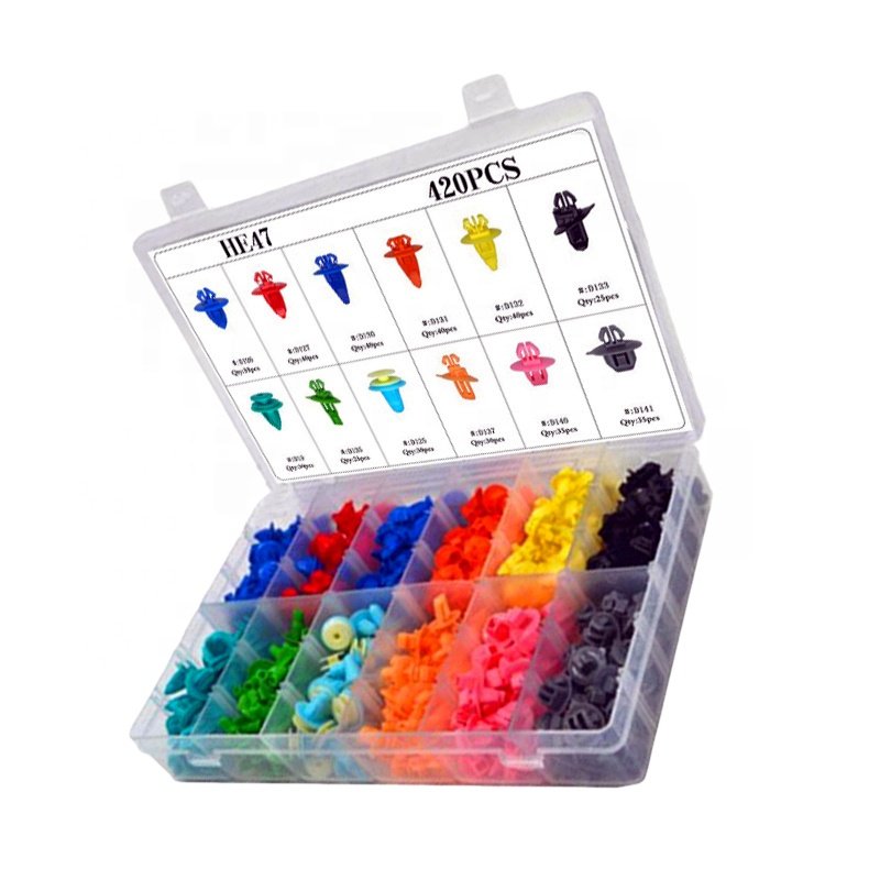 420pcs Box Fastener Set Clip, Used for Toyota Rivet Fastener Nylon Door Plate Clip