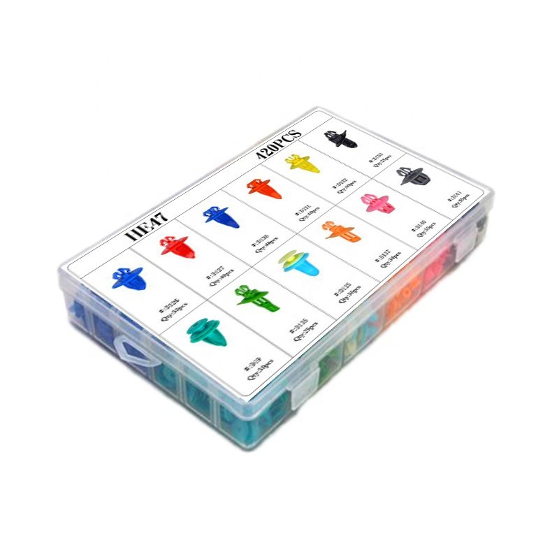 420pcs Box Fastener Set Clip, Used for Toyota Rivet Fastener Nylon Door Plate Clip