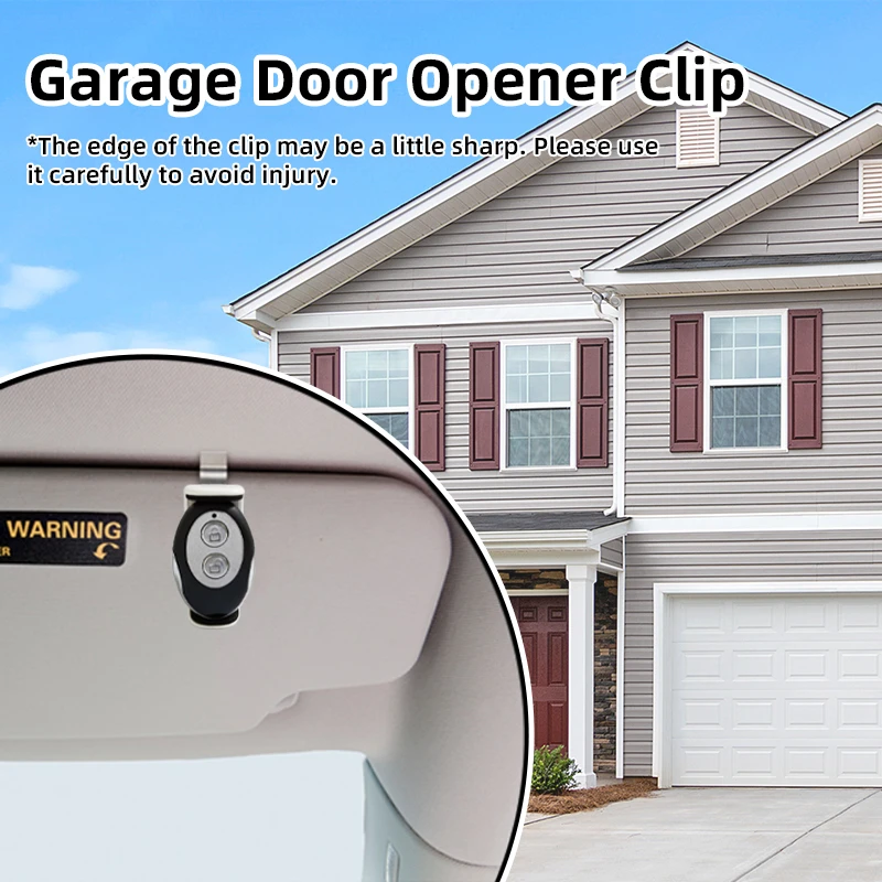 Garage Remote Control Car Sun Visor Clip 47-70mm Adjustable For Gate Remote Control Garage Door Opener Car Key Hand Transmitter