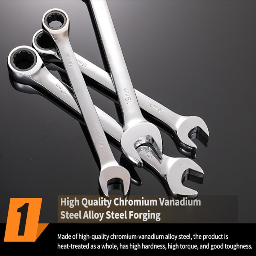 Manufacturers Wholesale Dual-Use 72- Tooth Ratchet Torque Wrench Labor-Saving Fast Auto Repair Plum Fastening for Auto Repair