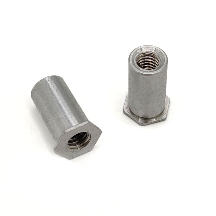Carbon Steel Stainless Steel Hexagon through hole Threaded self clinching standoff Fasteners For Sheet Metal