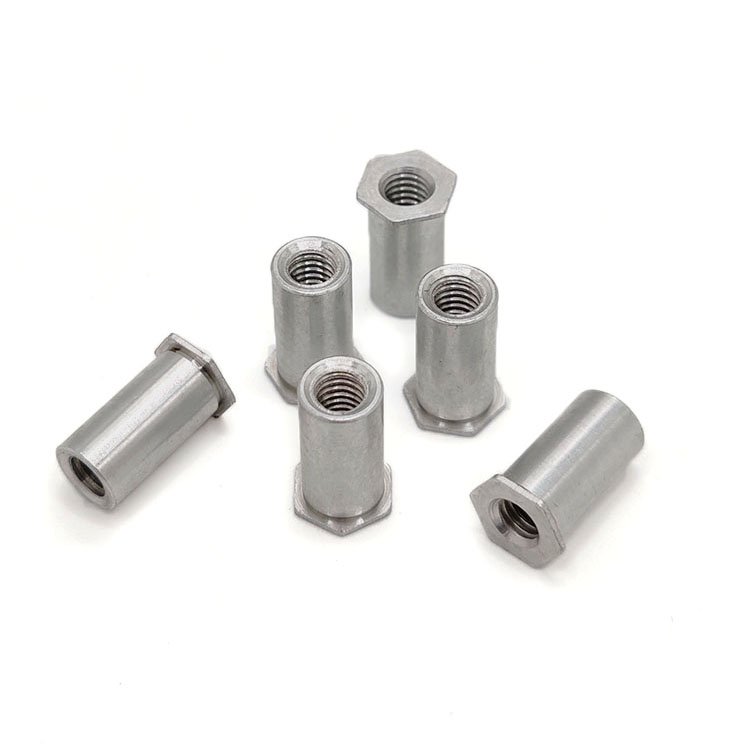Carbon Steel Stainless Steel Hexagon through hole Threaded self clinching standoff Fasteners For Sheet Metal