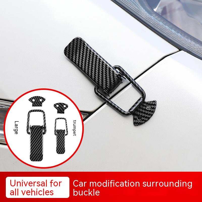 2 Pcs Car Hood Clip Hasp Car Bumper Security Hook Quick Release Fasteners Lock Clip Kit for Racing Auto decoration