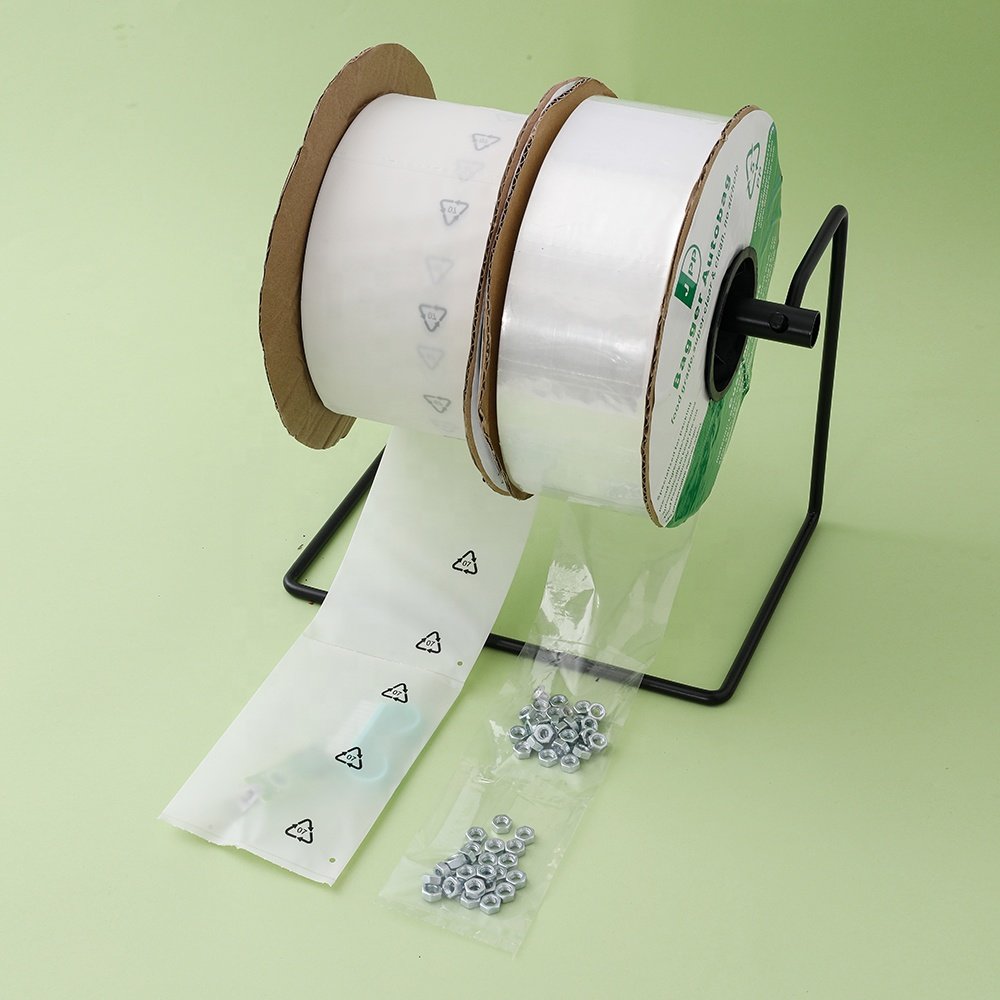 Plastic Auto Fill Pre-opened Poly Bags -on-a-Roll Auto Bags for Hardware, Fastener