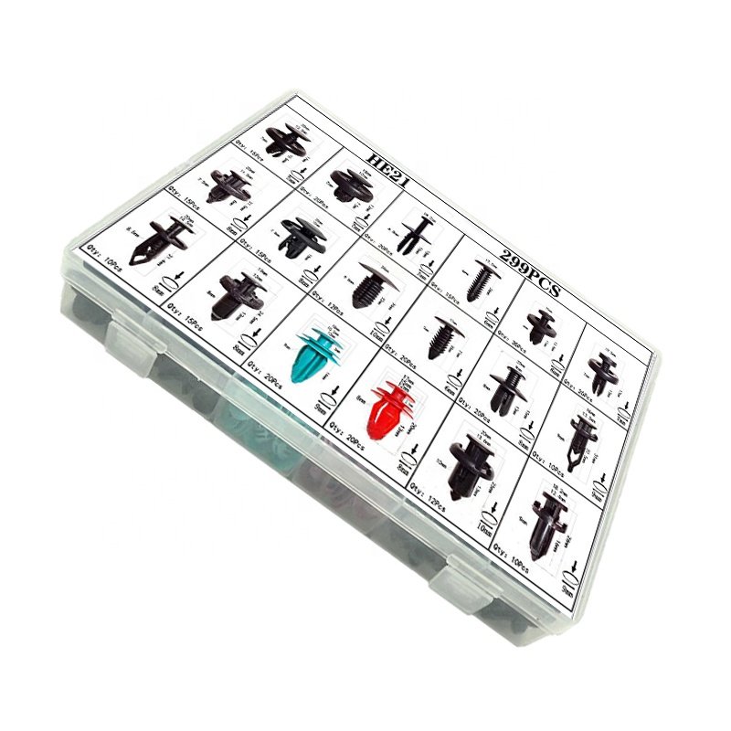 299pcs Car Roof Buckle Rivet Car Push Retainer Rivet Fasteners Clip Set