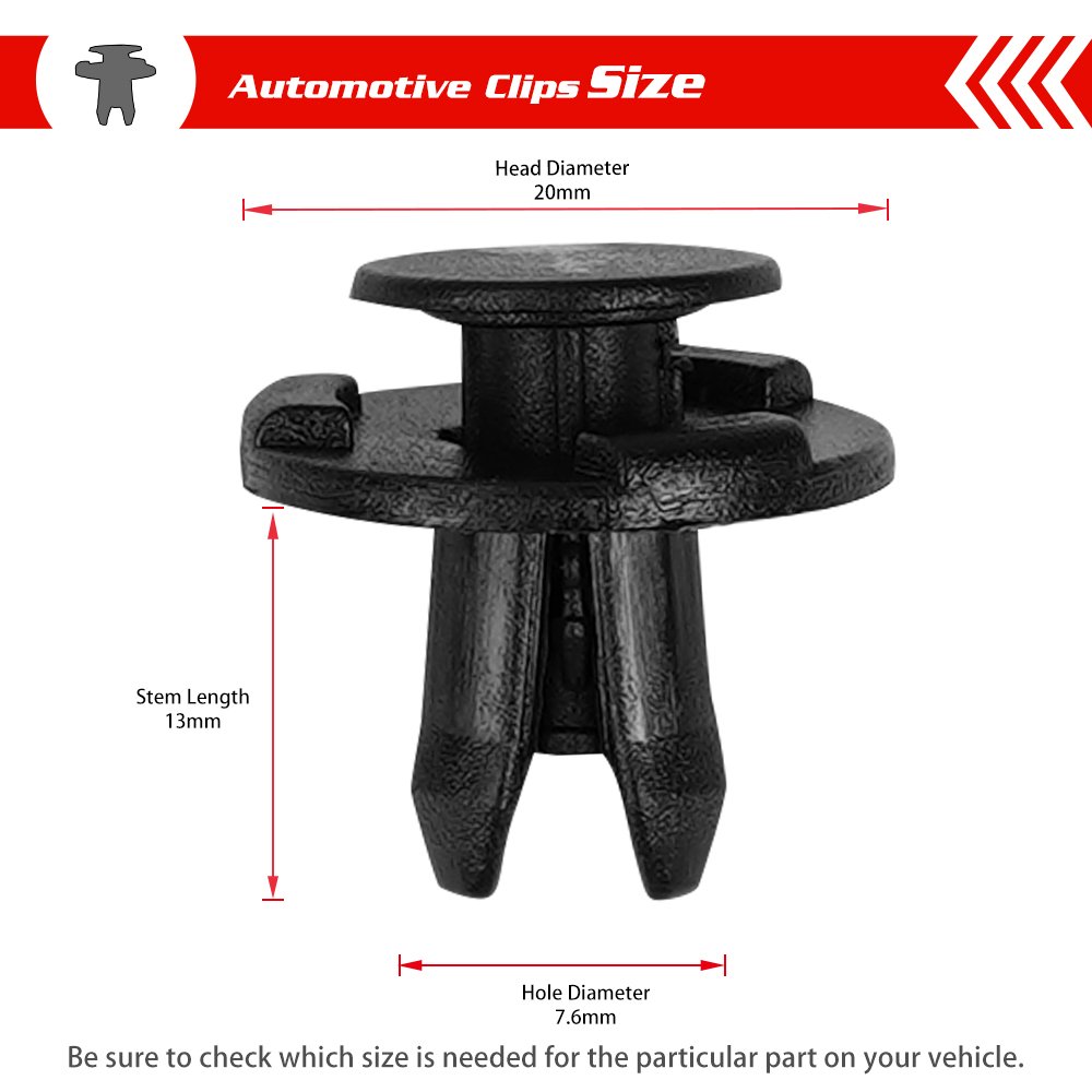 QGZ204 Car Accessories Door Panel Trim Fender Bumper Nylon Plastic Clips Auto Fastener For Roadster 90467-07121-B2