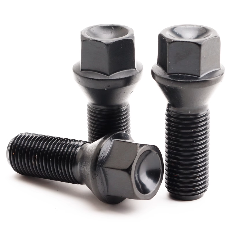 Hot Selling BMW E34 Parts Wheel Bolt Black Oxide High Strength 40Cr Steel Wheel Hub Bolt Car Bolts Screws for Trailer M12x55