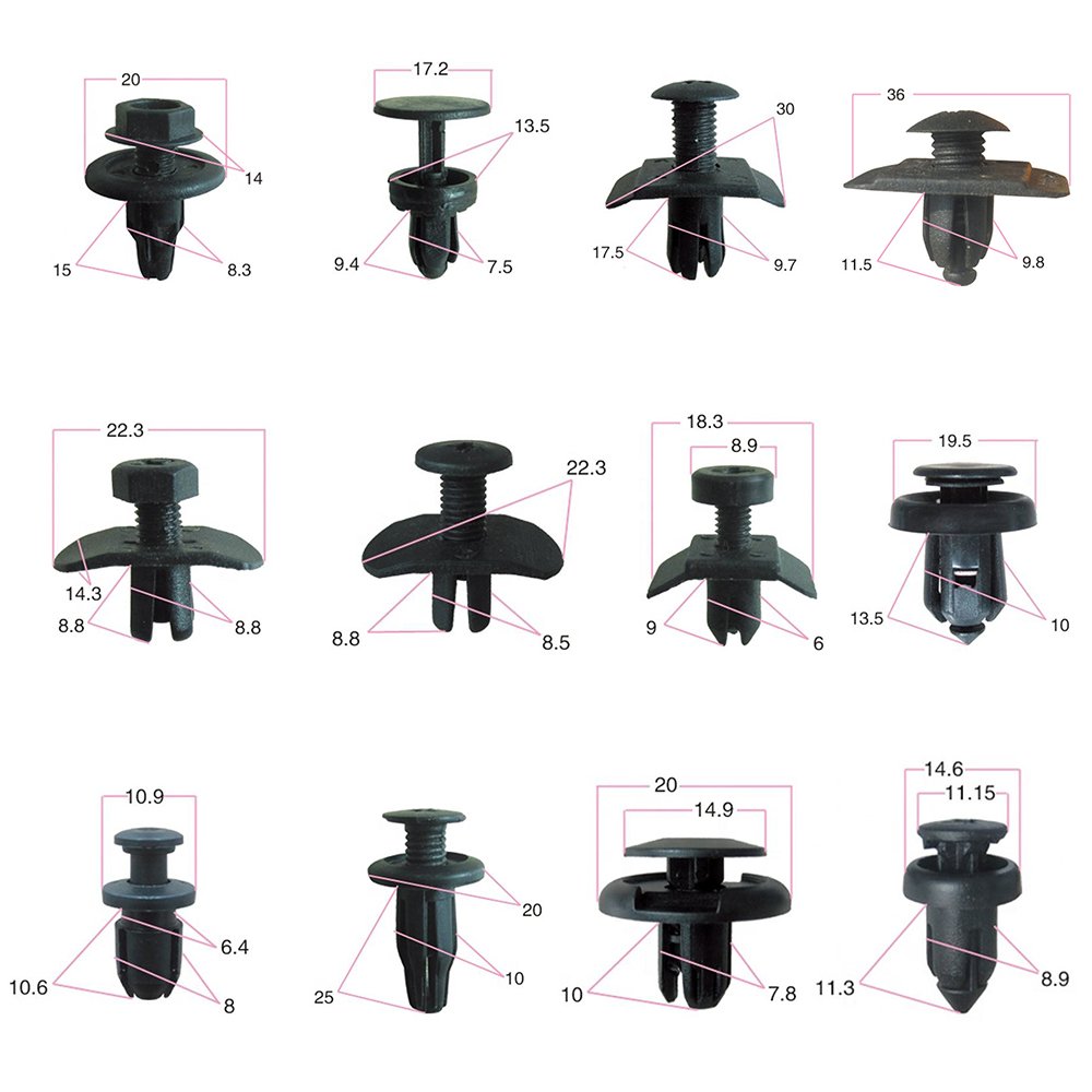 High Quality Universal Door Panel Fixing Hole Car Interior Body Trim Clip Rivet Black Auto Fastener Clip