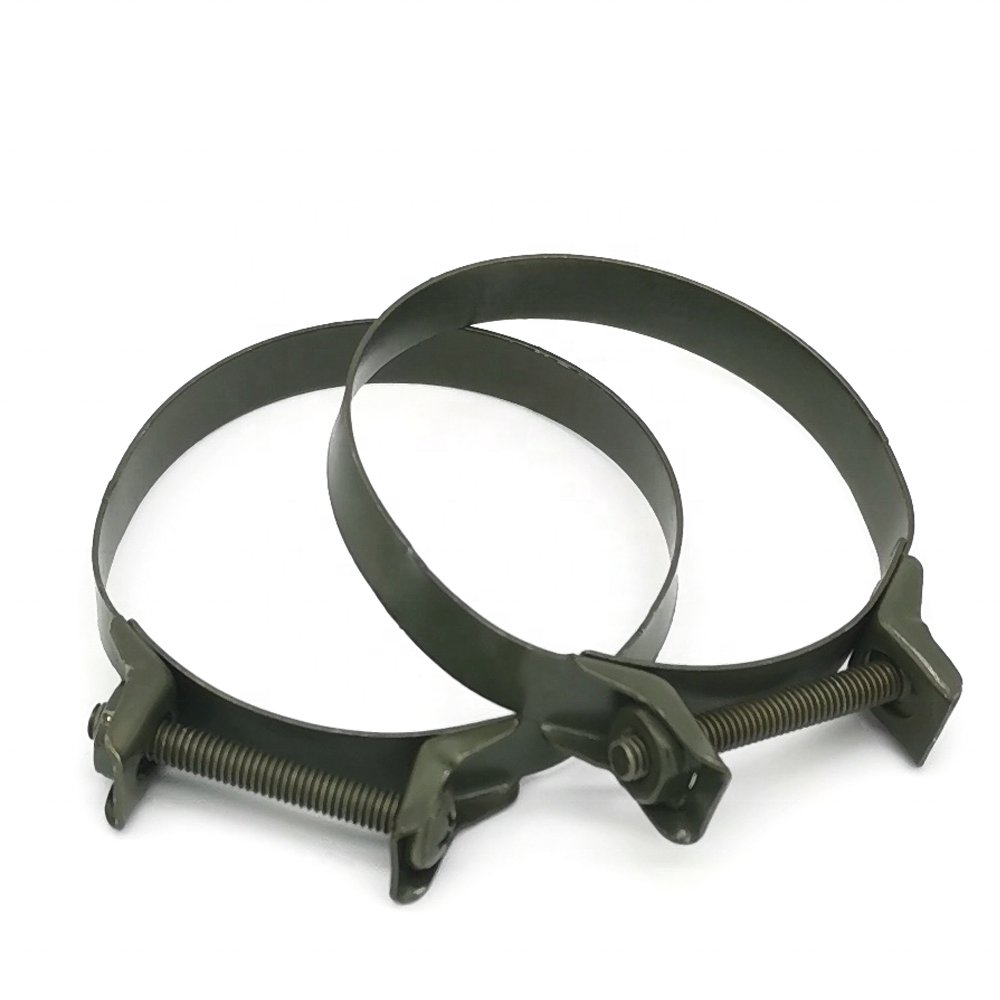Custom Oval Air Filter Hose Clamp With Zinc Finish Popular Auto Intake Pipe Clamp Featuring Steel Fasteners Auto Metal Clamp