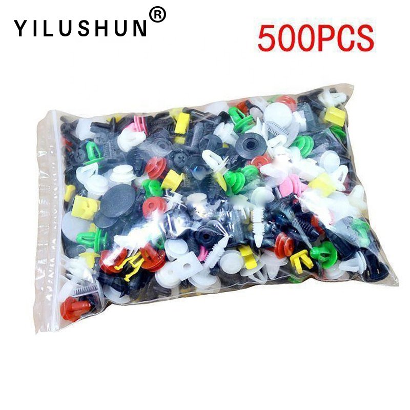 500pcs Universal Auto Bumper Rivet Car Clips Retainer Mixed Fasteners