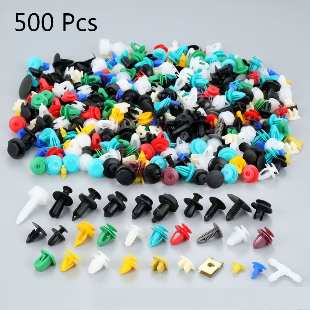 500pcs Universal Auto Bumper Rivet Car Clips Retainer Mixed Fasteners