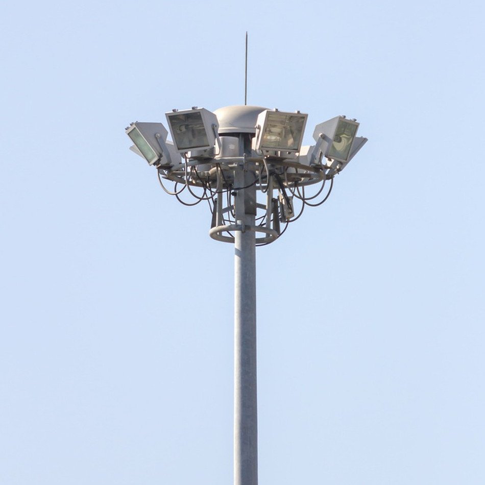 Professional chinese manufacturer direct stadium high mast light pole tower