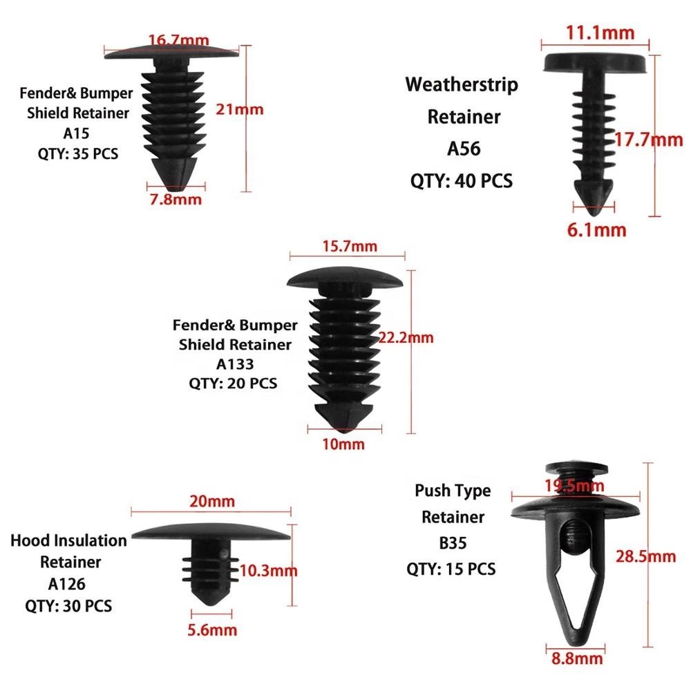 Auto plastic clip fastener for cars