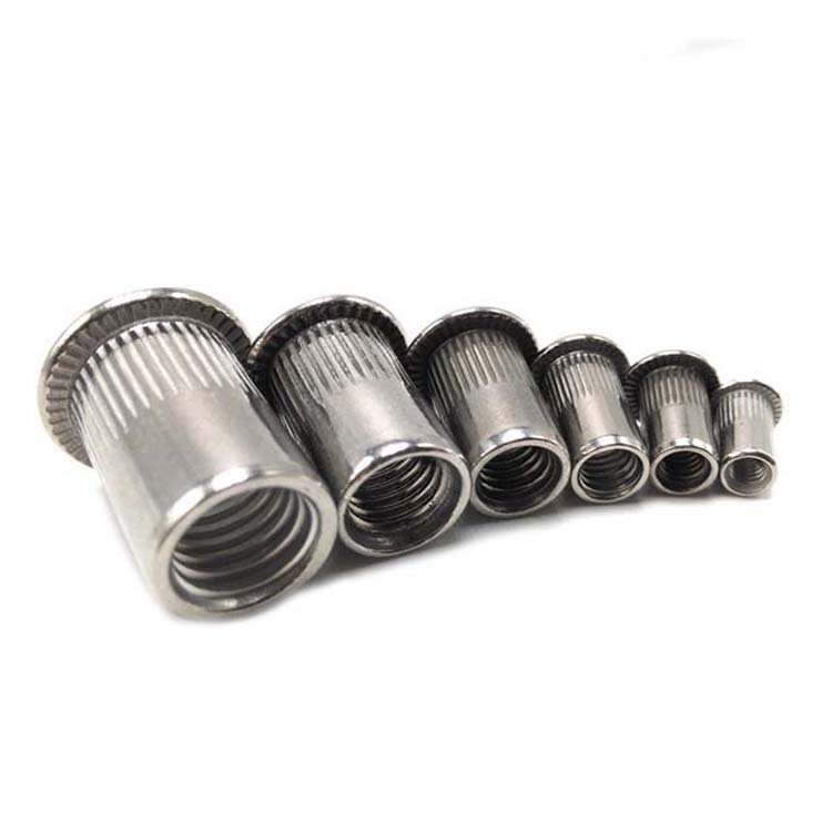 Rivet Nut/Rivnut Flat Head Metric Rivet Nut Threaded Inserts Nutsert Countersunk Head Splied M5 M6 M8 Riveting Nut Made In China