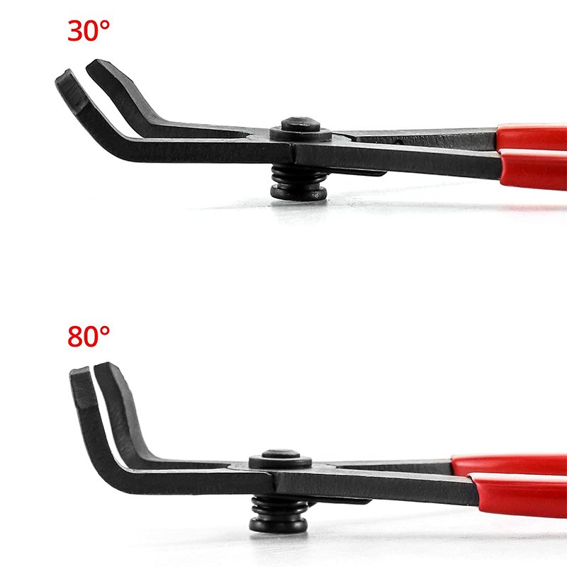 2-Pieces 30 and 80 Degree Angled Pliers Fastener Remover Tool Rivet Puller for Honda Toyota GM Ford Chrysler