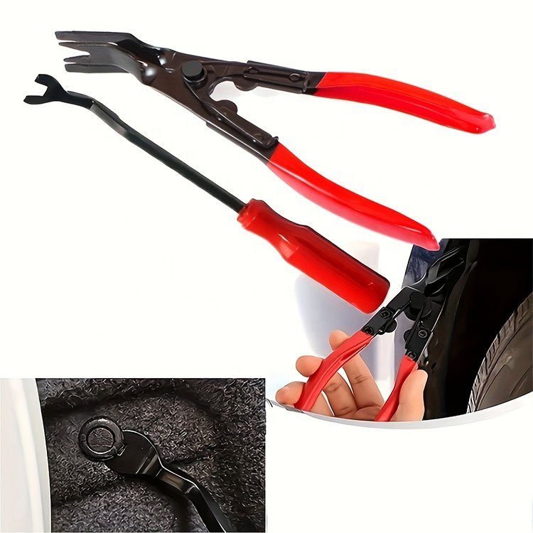 Car Fastener Removal Tool Trim Dash Removal Rivet Clips Car Door Panel Installer Cover Car Trim Screwdriver Auto Trim Clip Plier