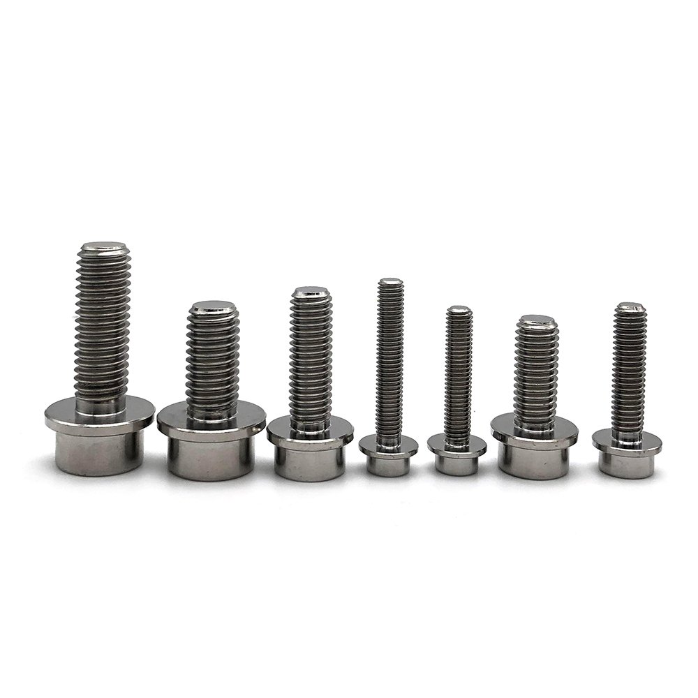 M3 M4 M5 M6 Titanium Gr5 Hex Flange Bolts and Nuts Gr5 3mm Titanium Screws for Motorcycle
