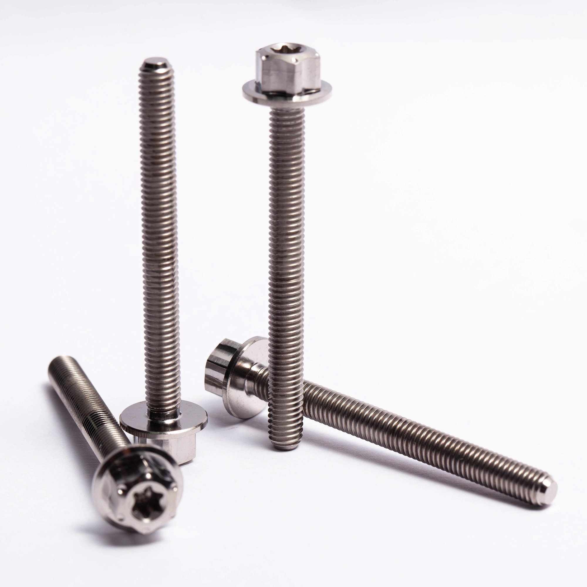 Din 6921Hex Flange Head Bolts Titanium Screw M6 M3 Gr5 Titanium Bolts Motorcycle Bike M8 Titanium Bolts M5 M10 for Motorcycle
