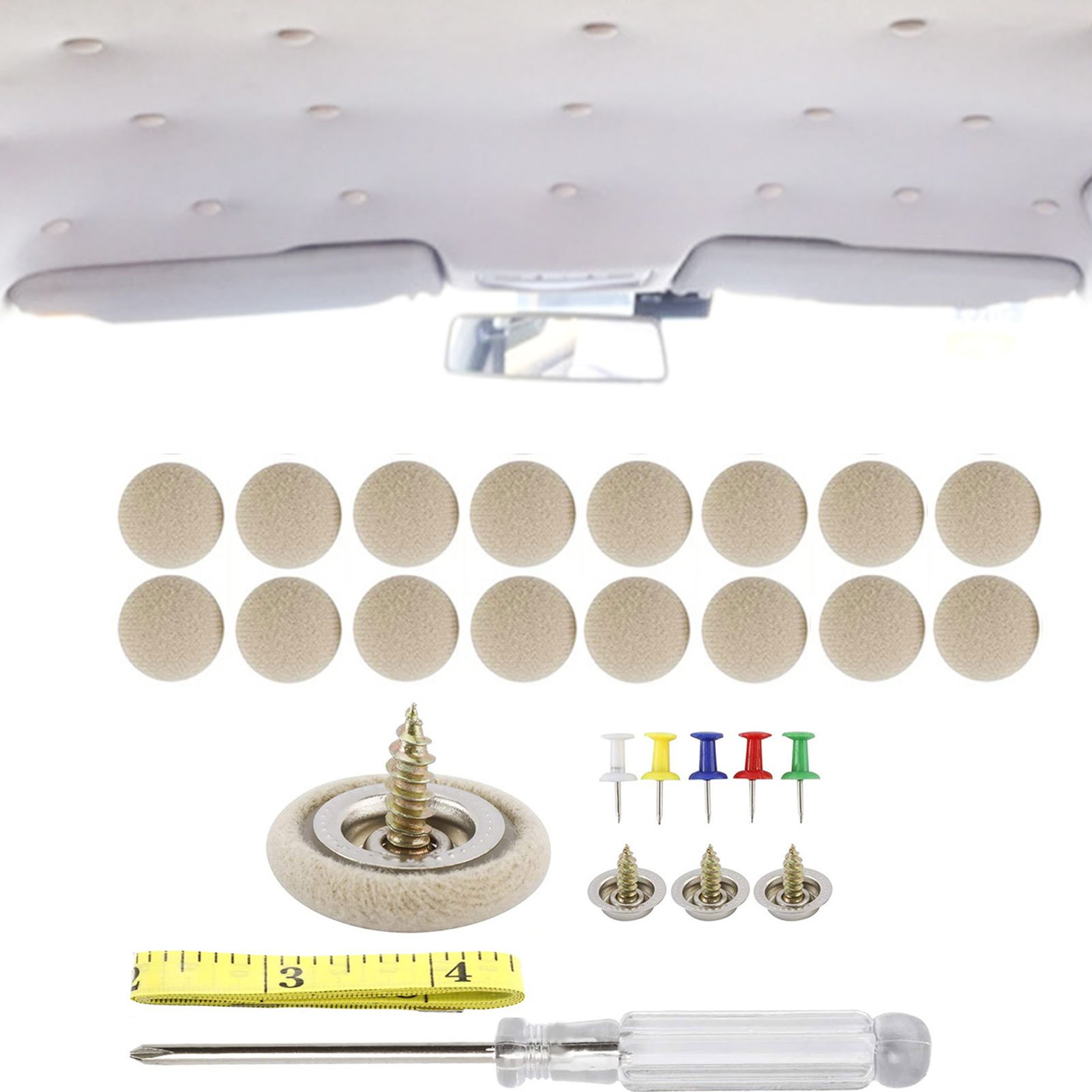factory price Car Roof Repair Rivets Headliner Repair Button 60 pcs Auto Roof Snap Rivets Retainer for Interior Ceiling Cloth